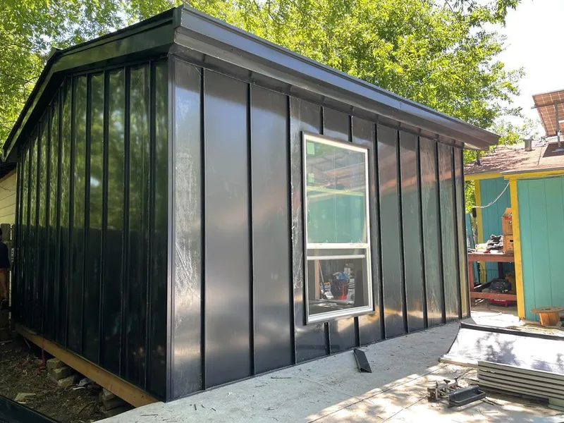 Black standing seam metal wall panels for Metal Roof Installation in Lake Oswego